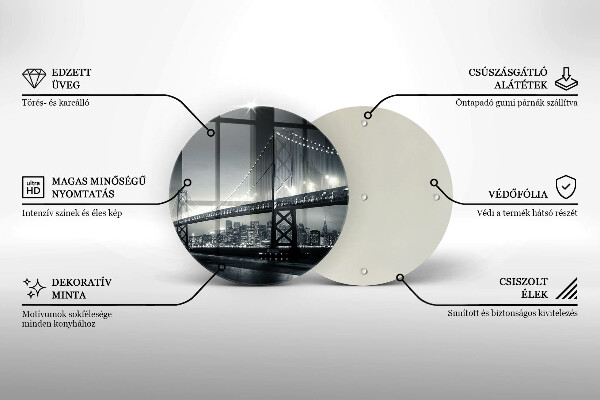 Steklena podloga za rezanje Most Benjamina Franklina