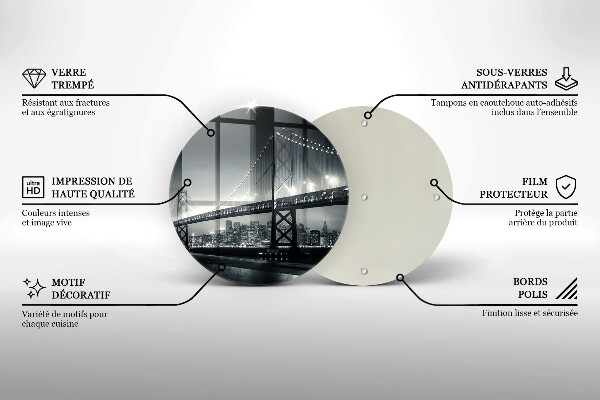 Steklena podloga za rezanje Most Benjamina Franklina