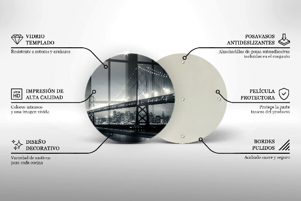 Steklena podloga za rezanje Most Benjamina Franklina