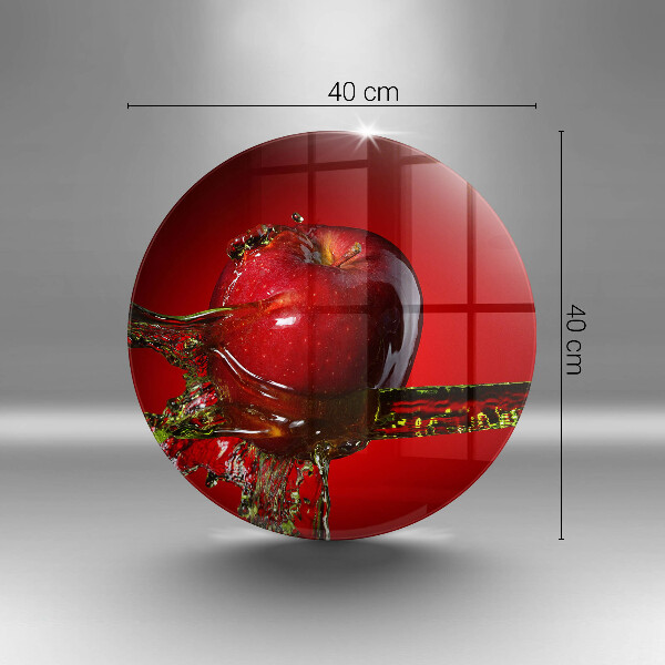 Steklena podloga za rezanje Jabolčno sadje v vodi