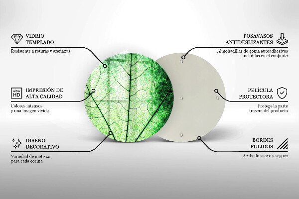 Steklena podloga za rezanje Okrasni žilni list