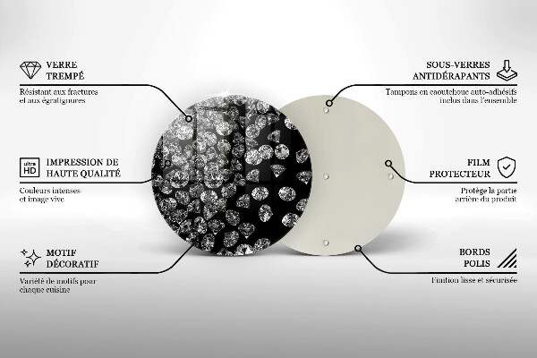 Steklena podloga za rezanje Diamanti diamanti