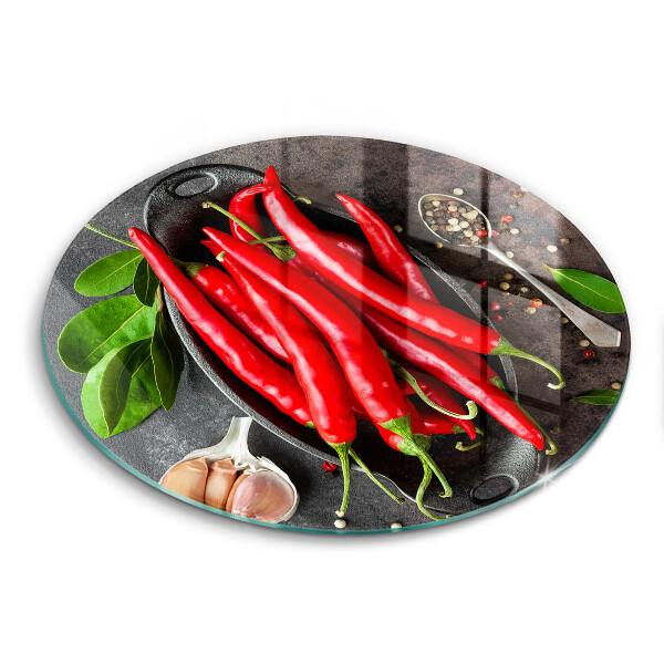 Steklena podloga za rezanje Rdeča čili paprika