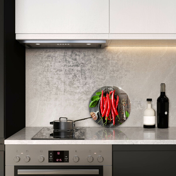 Steklena podloga za rezanje Rdeča čili paprika