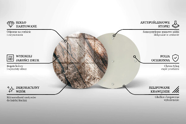 Steklena podloga za rezanje Struktura lesa