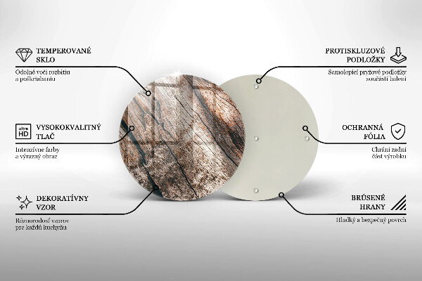 Steklena podloga za rezanje Struktura lesa