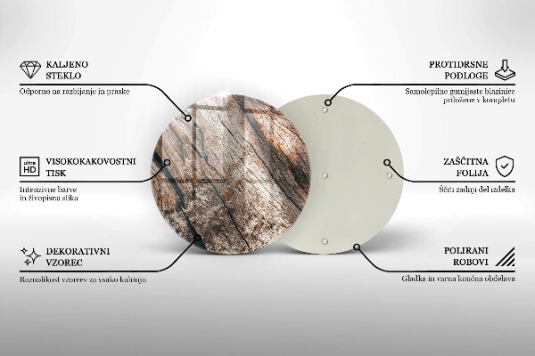 Steklena podloga za rezanje Struktura lesa