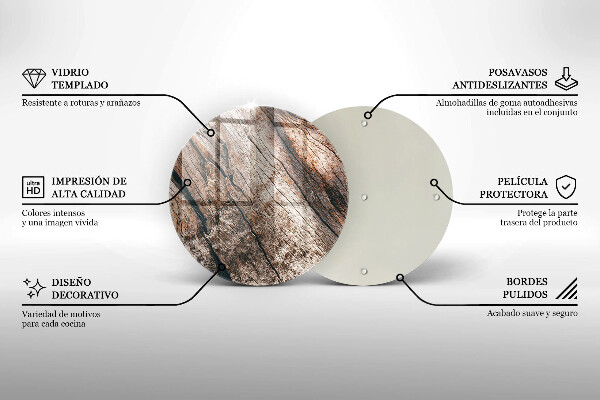 Steklena podloga za rezanje Struktura lesa