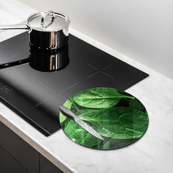 Steklena podloga za rezanje Listi bazilike