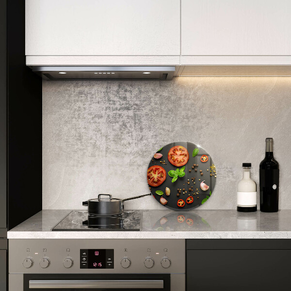 Steklena podloga za rezanje Paradižnik in začimbe