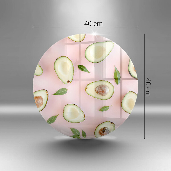 Steklena podloga za rezanje Vzorec avokada