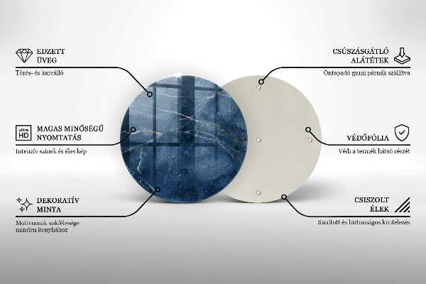 Steklena podloga za rezanje Tekstura marmornega kamna