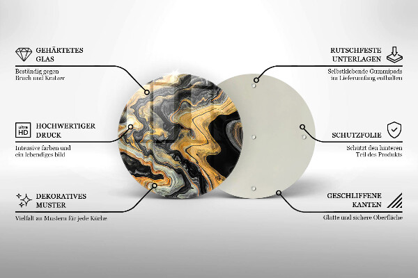 Steklena podloga za rezanje Abstraktna struktura