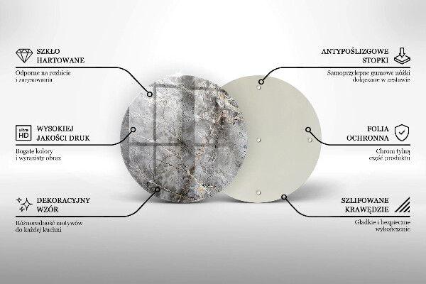 Steklena podloga za rezanje Kamnita tekstura