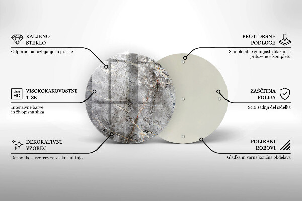 Steklena podloga za rezanje Kamnita tekstura