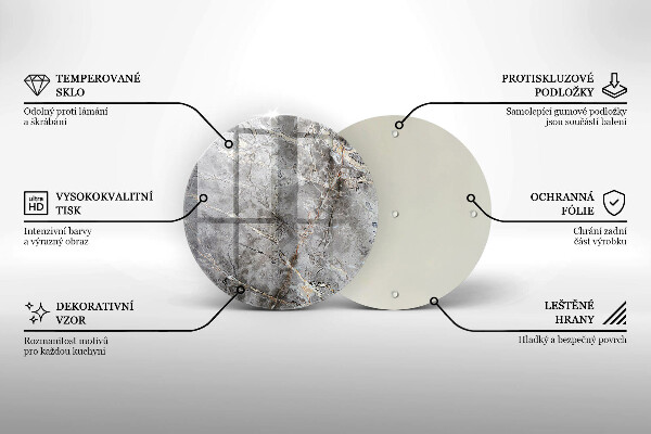 Steklena podloga za rezanje Kamnita tekstura