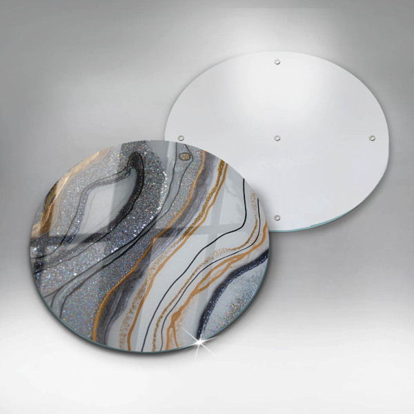 Steklena podloga za rezanje kamen z zlatom