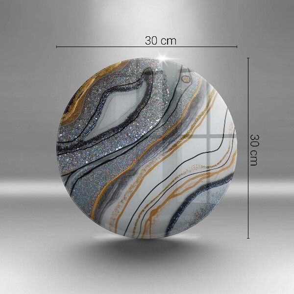 Steklena podloga za rezanje kamen z zlatom