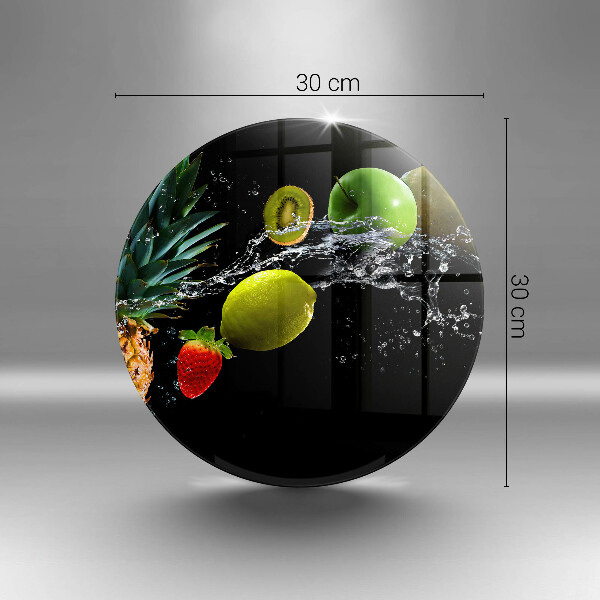Steklena podloga za rezanje Sadje v vodi
