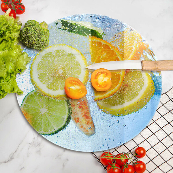 Steklena podloga za rezanje Sočna citrusna voda