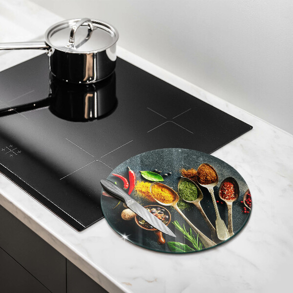 Steklena podloga za rezanje Kuhinjske žlice začimb