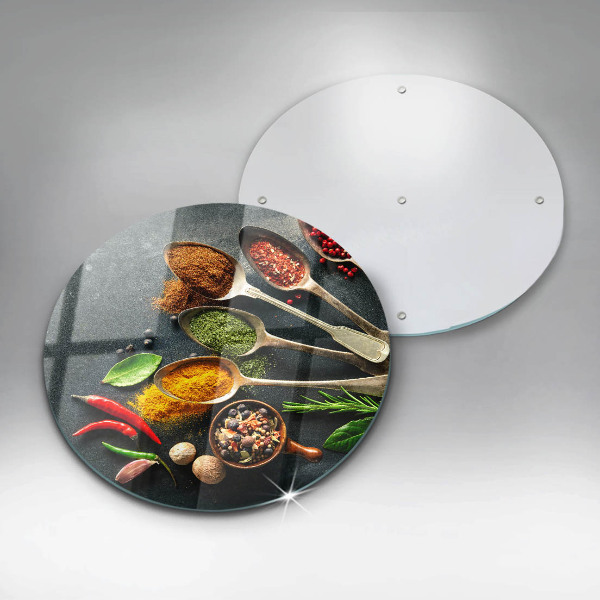 Steklena podloga za rezanje Kuhinjske žlice začimb