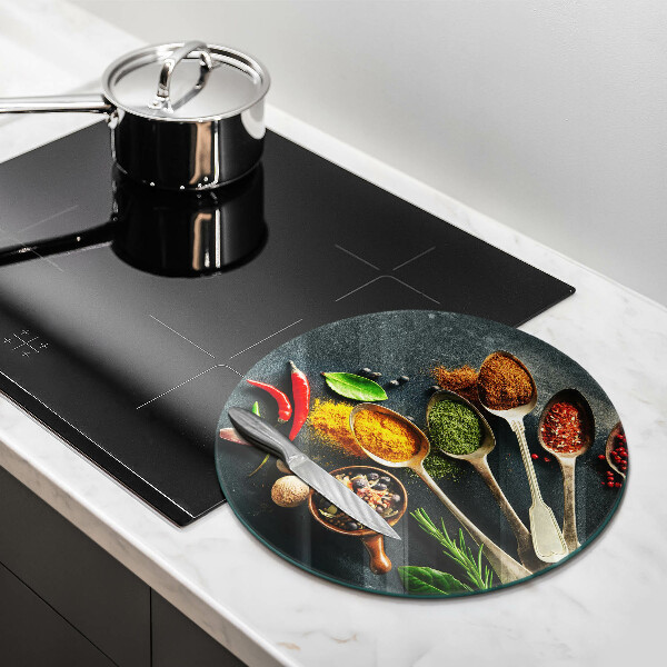 Steklena podloga za rezanje Kuhinjske žlice začimb