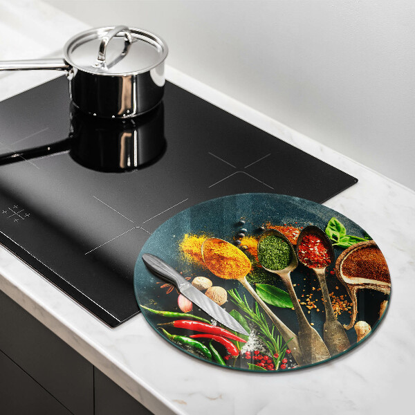 Steklena podloga za rezanje Kuhinjske začimbne žlice