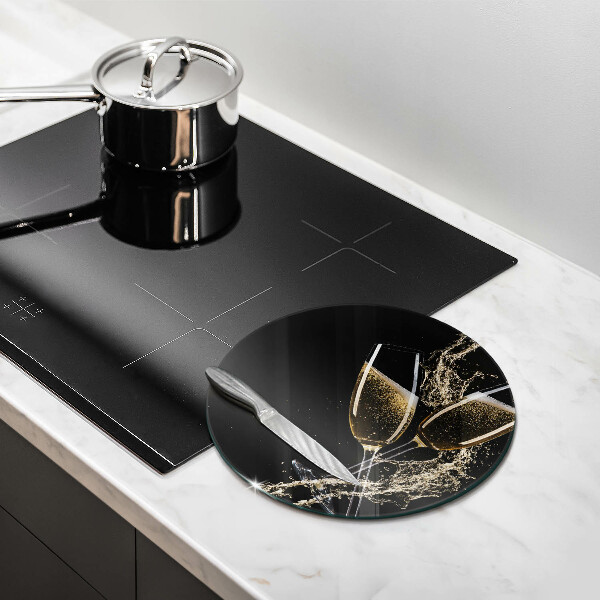 Steklena podloga za rezanje Kozarci za šampanjec