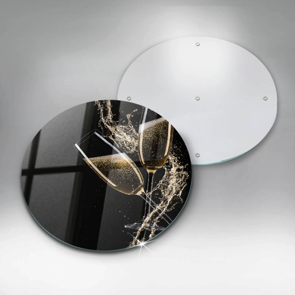 Steklena podloga za rezanje Kozarci za šampanjec