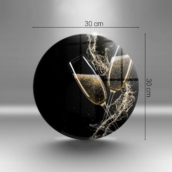 Steklena podloga za rezanje Kozarci za šampanjec