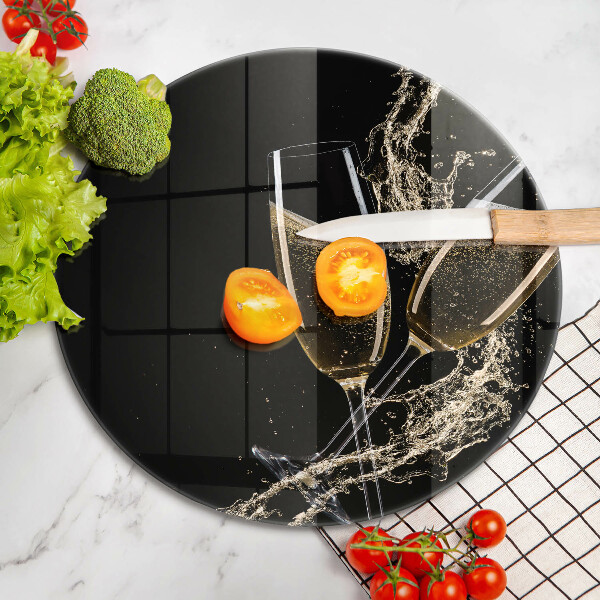 Steklena podloga za rezanje Kozarci za šampanjec