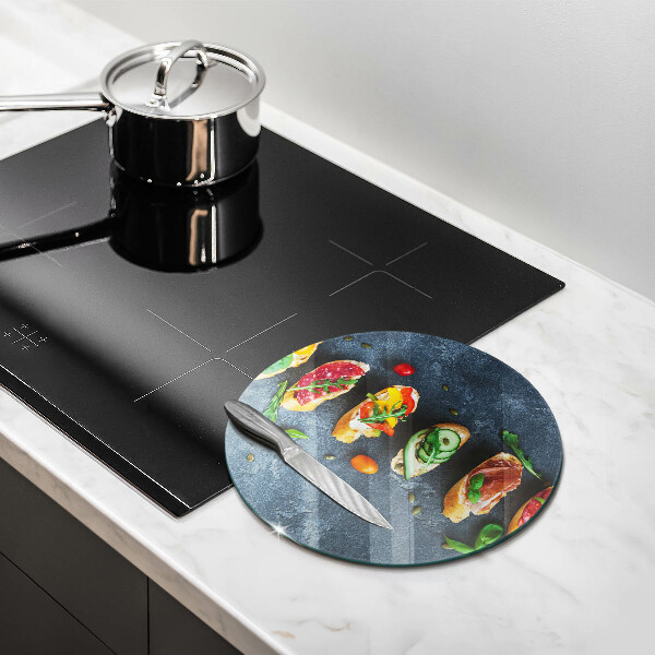 Steklena podloga za rezanje Pisani sendviči