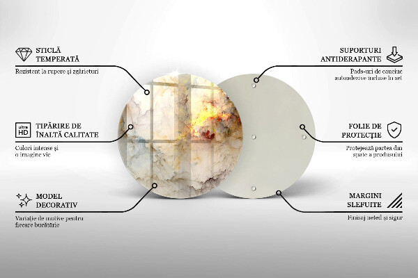 Steklena podloga za rezanje Tekstura marmorja z zlatom