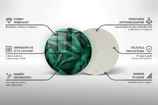 Steklena podloga za rezanje Listi rastlin