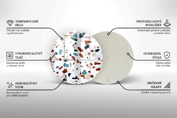 Steklena podloga za rezanje Dekorativni kamen