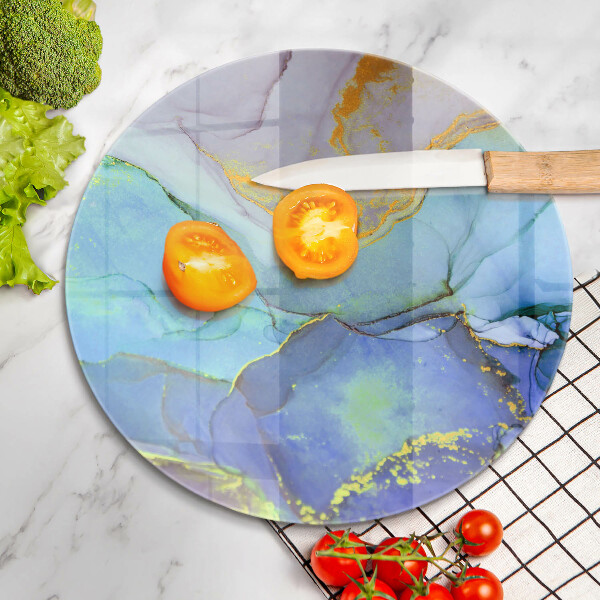 Steklena podloga za rezanje Razpokan zlati kamen