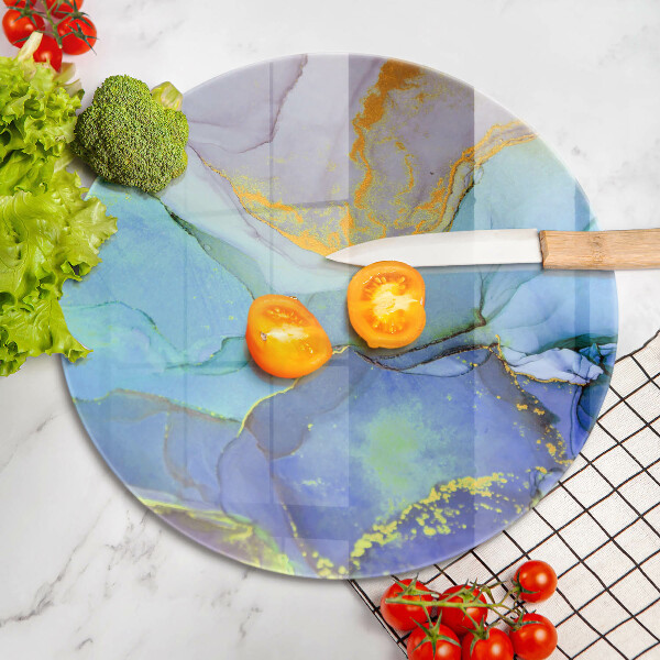 Steklena podloga za rezanje Razpokan zlati kamen