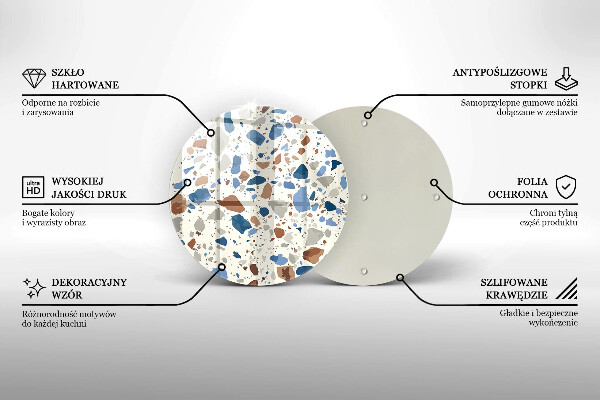 Steklena podloga za rezanje Dekorativna kamenina
