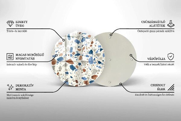 Steklena podloga za rezanje Dekorativna kamenina