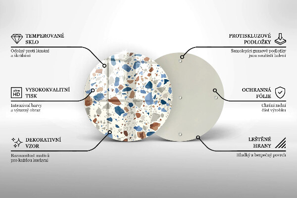 Steklena podloga za rezanje Dekorativna kamenina