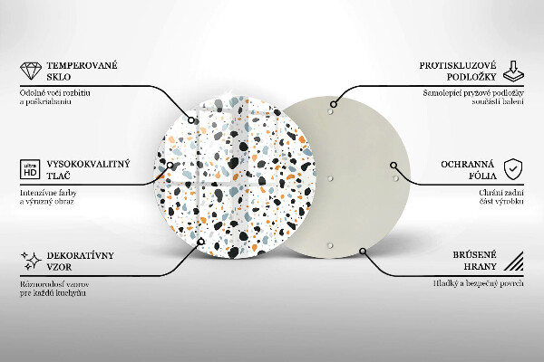 Steklena podloga za rezanje Dekorativna kamenina