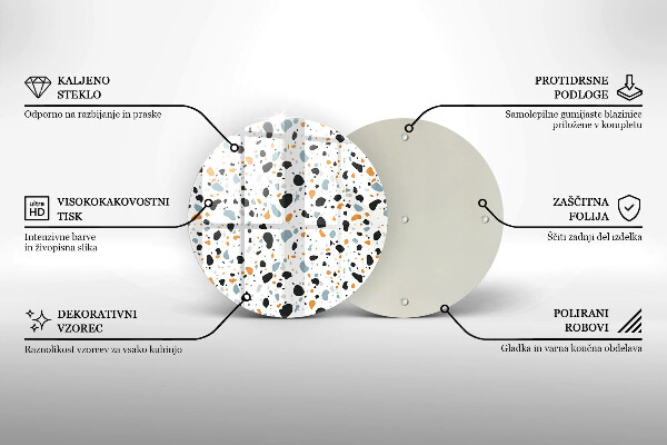 Steklena podloga za rezanje Dekorativna kamenina