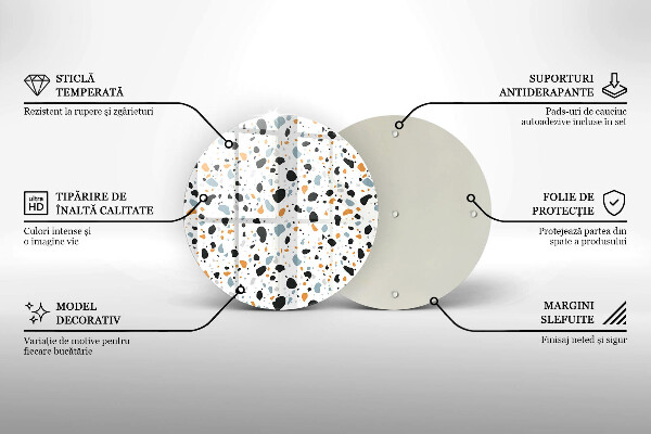 Steklena podloga za rezanje Dekorativna kamenina