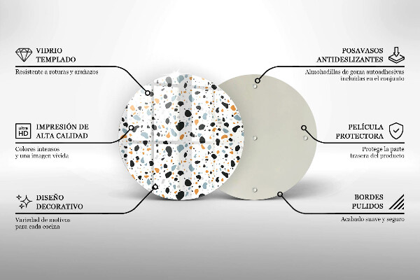 Steklena podloga za rezanje Dekorativna kamenina