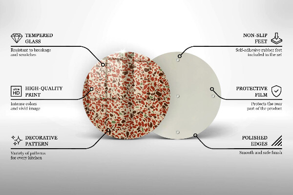 Steklena podloga za rezanje Fina kamenina