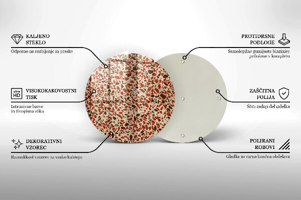 Steklena podloga za rezanje Fina kamenina