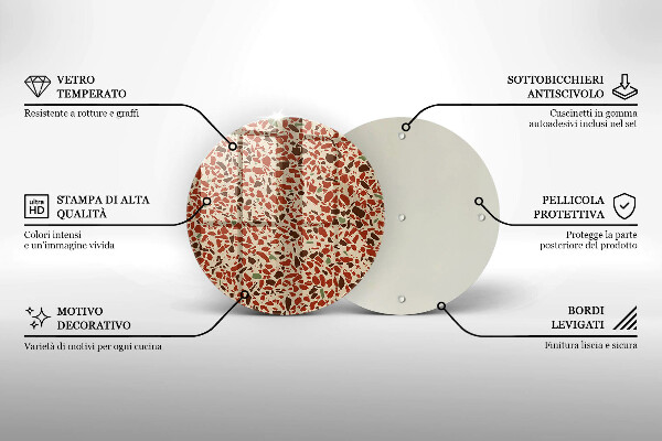 Steklena podloga za rezanje Fina kamenina