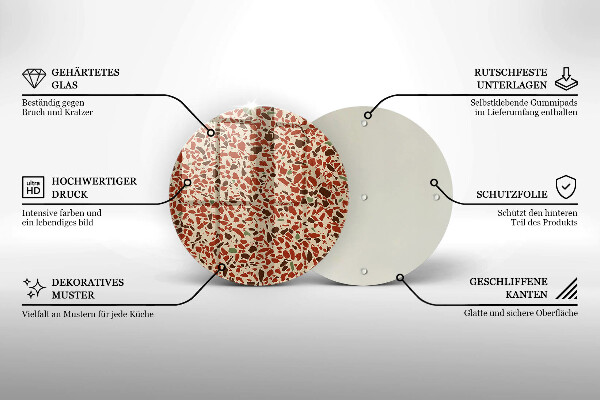 Steklena podloga za rezanje Fina kamenina