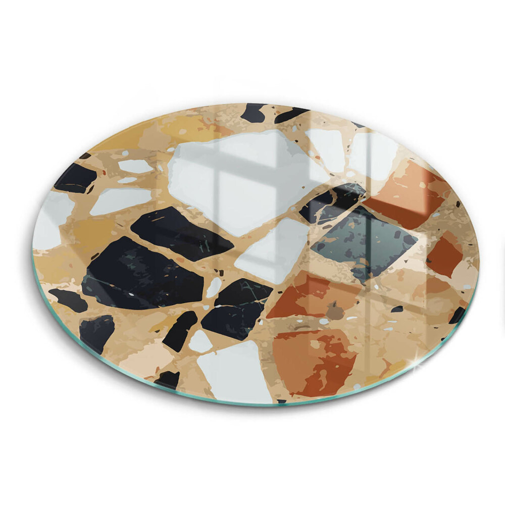 Steklena podloga za rezanje Plošča z okrasnimi kamni